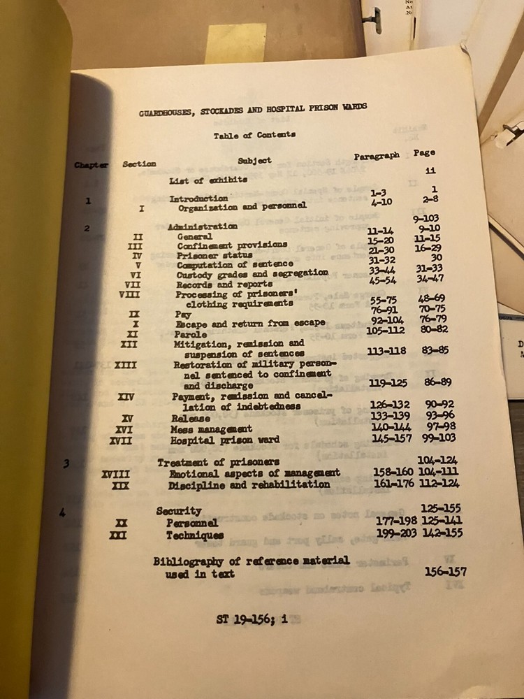 PROVOST MARSHAL General's School Army Documents and Training Book