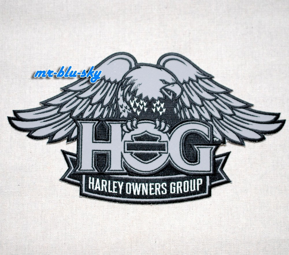 Large Reflective Eagle Patch ~ Harley Davidson Owners Group H.O.G.