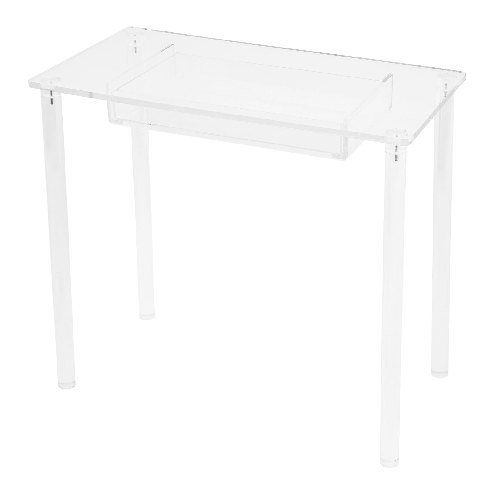 Acrylic Makeup Vanity Desk - Clear Vanity Table w/ Drawer - Small Makeup Table