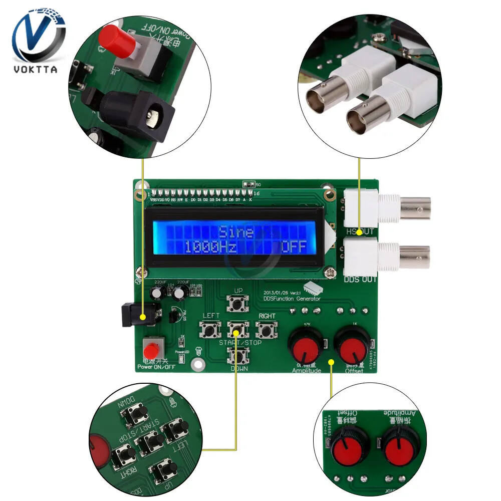 Pulse Frequency DDS Function Signal Generator DIY Kit Module 1Hz-65534Hz