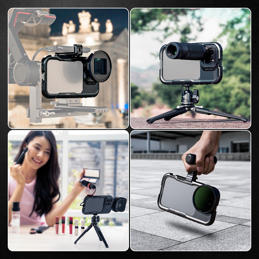 NEEWER Quick Release Video Rig Phone Stabilizer for iPhone 16 Pro Max