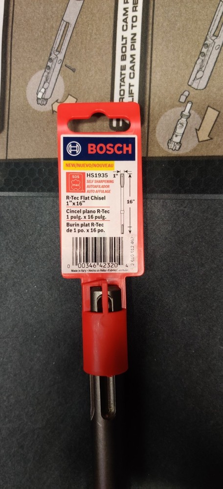 Bosch Hs1935 Flat Chisel Bit, 16 In, Self Sharpening