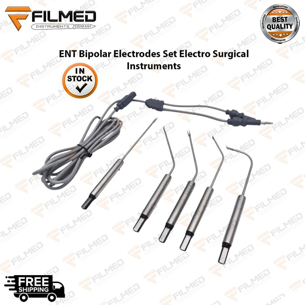 ENT Bipolar Electrodes Set Electro Surgical instruments