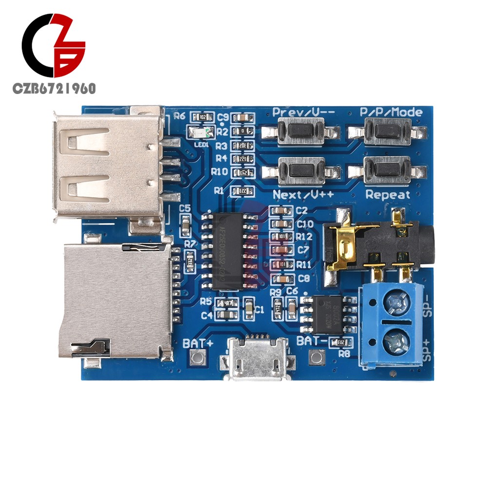 MP3 Format TF Card U Disk Decoder Amplifier Board Module Decoding Audio Player