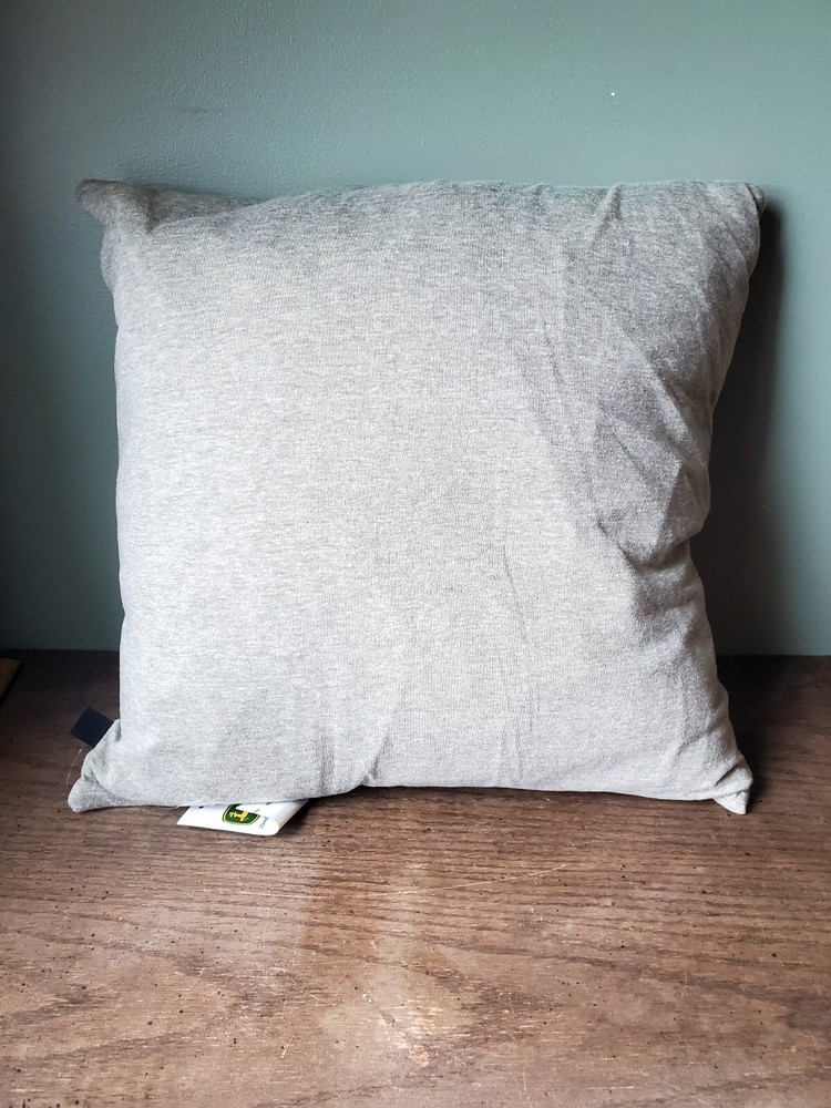 John Deere Theme Gray Throw Pillow Licensed Tractor Farming Decor