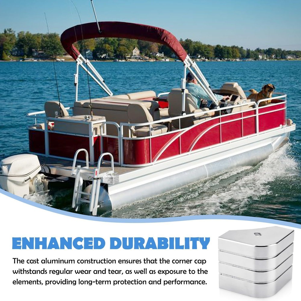 Deck Corner Pontoon Corner Cap for 90° Rounded Corner Fit Pontoon Protection
