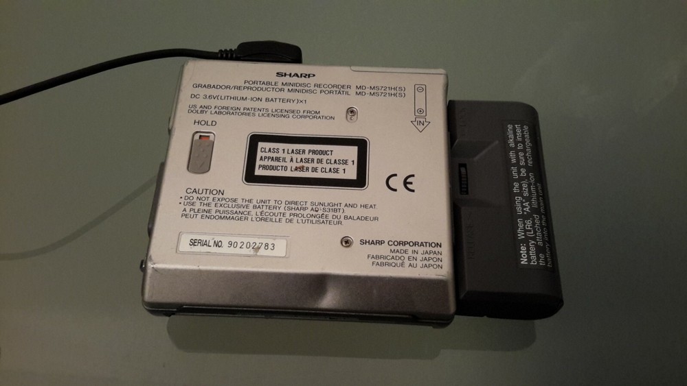 Sharp 721 minidisc player - lettore vintage