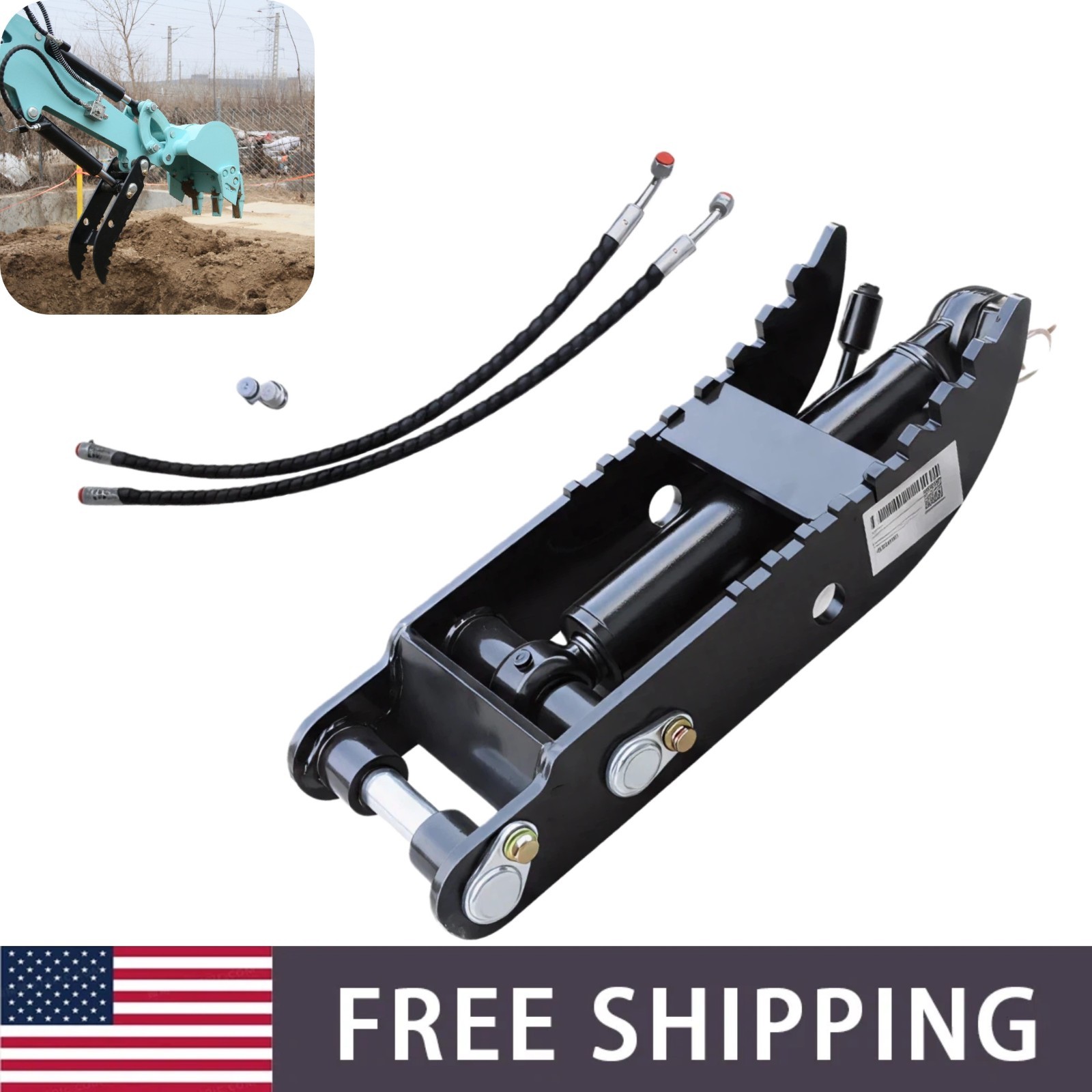 Hydraulic Thumb Clip Attachment for 1–1.5T Mini Excavators Small Digger Clamp