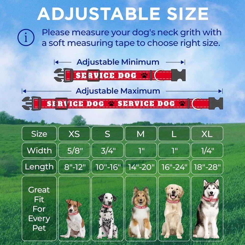 TECEUM Reflective Pet Collar – Red - ESA – M – Extra Soft Medium, -