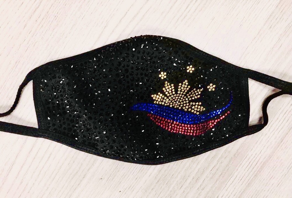 Pinoy Pride Rhinestone Bling Mask