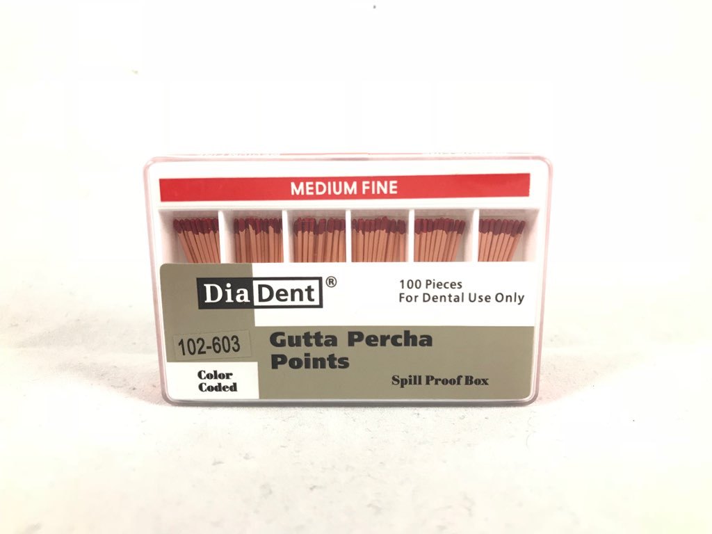 DIADENT Gutta Percha Points Endodontic Product (100 Pieces) Accessory Size