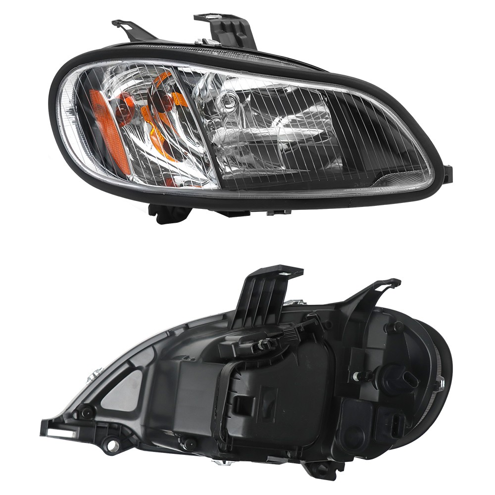 Black Headlight Assembly Fits 2004-2013 Freightliner M2 Passenger Side