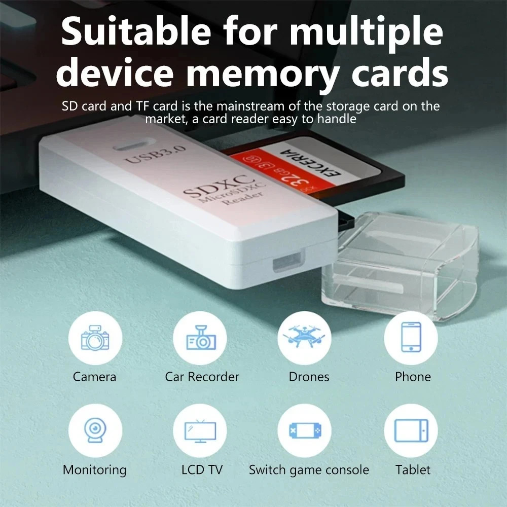 USB 2.0 Micro SD SDHC TF Card Reader Memory Adapter for PC Laptop Camera lot