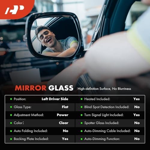 Driver Side Heated Mirror Glass - Compatible with 2003-2007 Left Driver Side