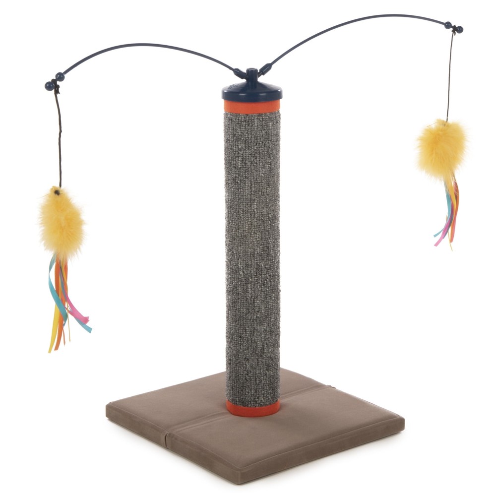 SmartyKat Scratch 'N Spin Carpet Cat Scratching Post with Interactive Spinning