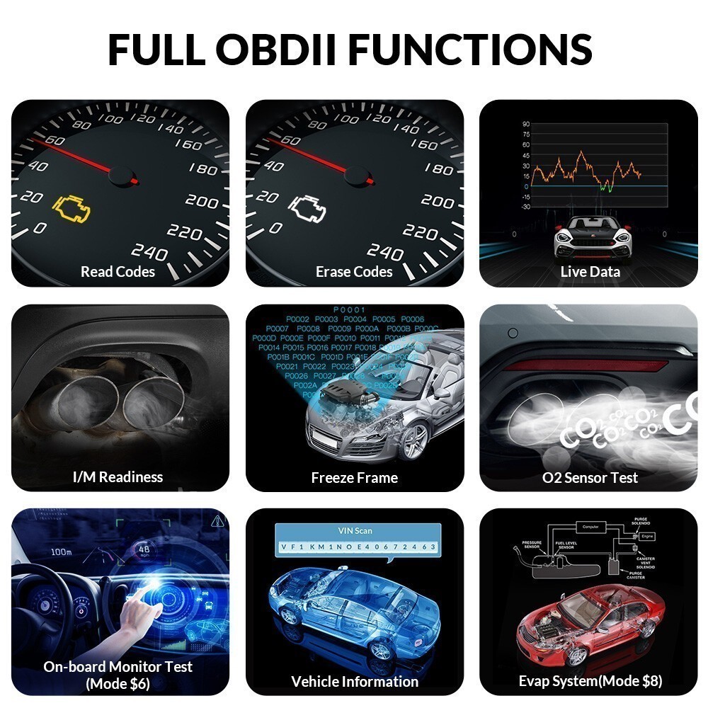 LAUNCH CR3008+ FULL OBD2 Scanner Reader Car Diagnostic Tool Check Engine Fault