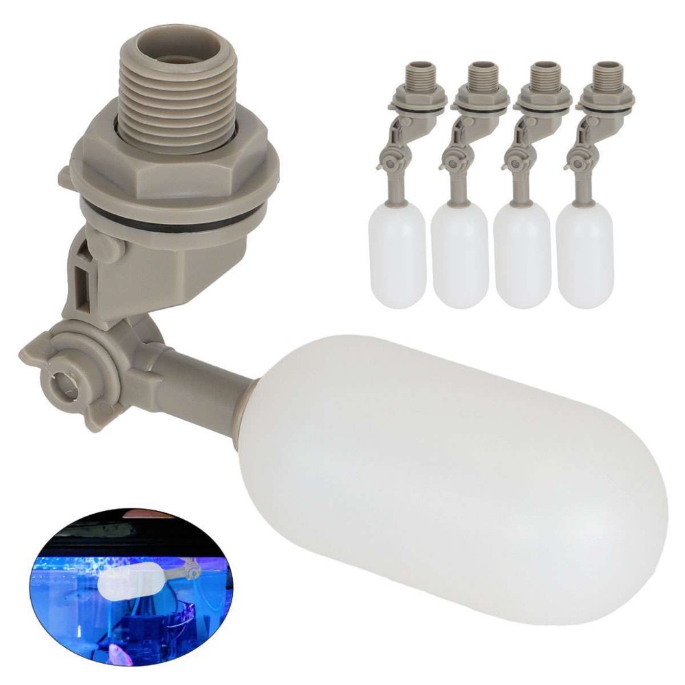 4x Water Float Valve Adjustable Arm water Filter Float 1/2" Automatic Fill Stop