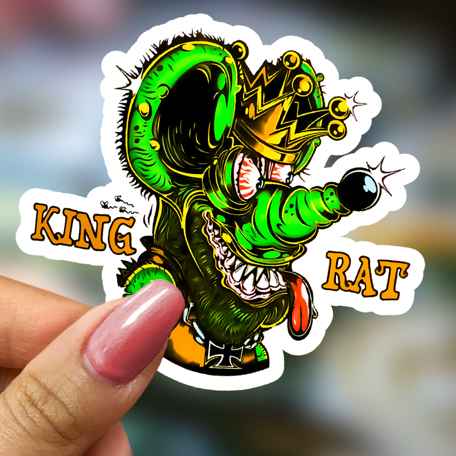 50pcs Rat Fink Ed Roth Vinyl Decals Vintage Hot Rod Custom Sticker Set