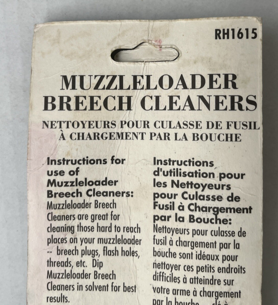 Redhead RH1615 Muzzleloader Breech Cleaners New In Box