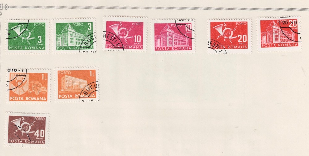 Romania Postal Horn and General Post office set 1966 RO
