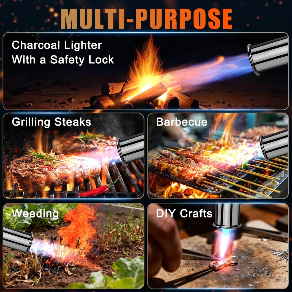 Adjustable Propane Torch Gun – High-Temperature Flame Thrower for Soldering, ...