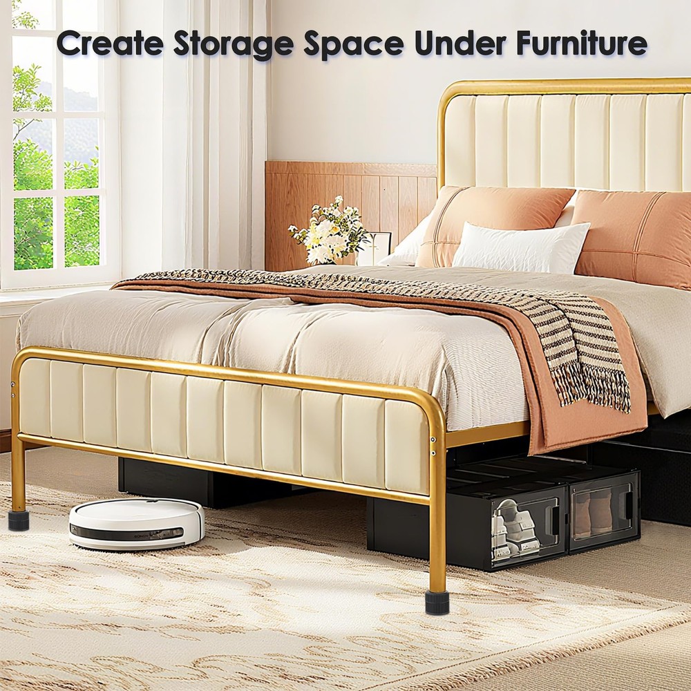 Stackable Furniture Risers 4 Pack, Adjustable Bed Risers for Bed, Sofa, Chair...