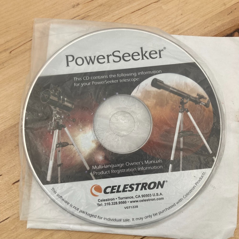 Celestron PowerSeeker Telescope Instructional CD