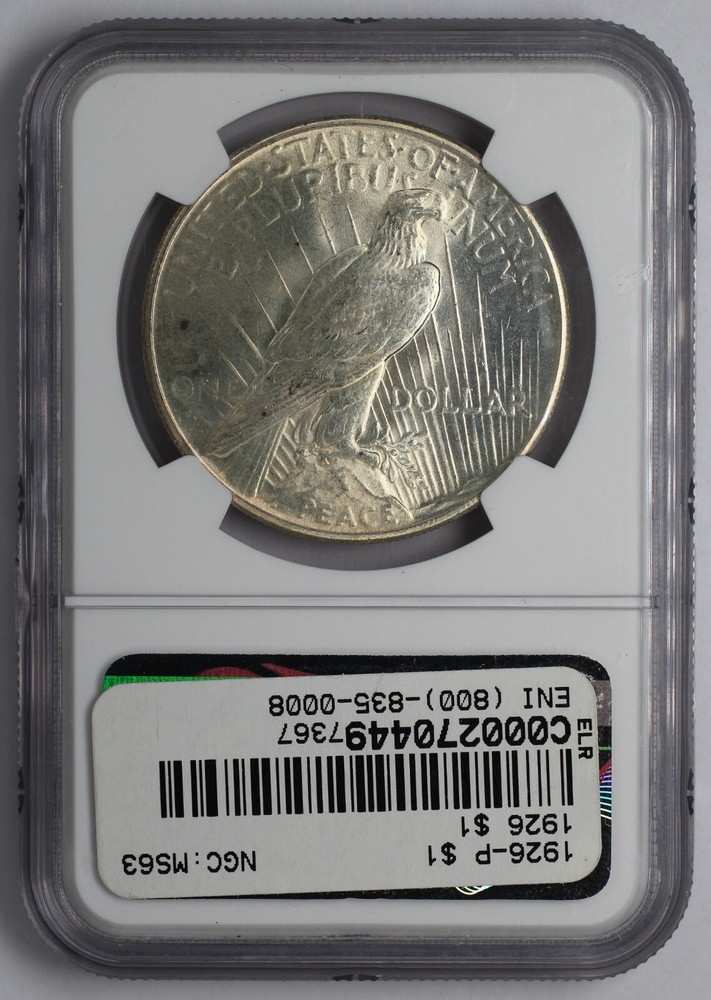 1926 Peace Silver Dollar NGC MS 63