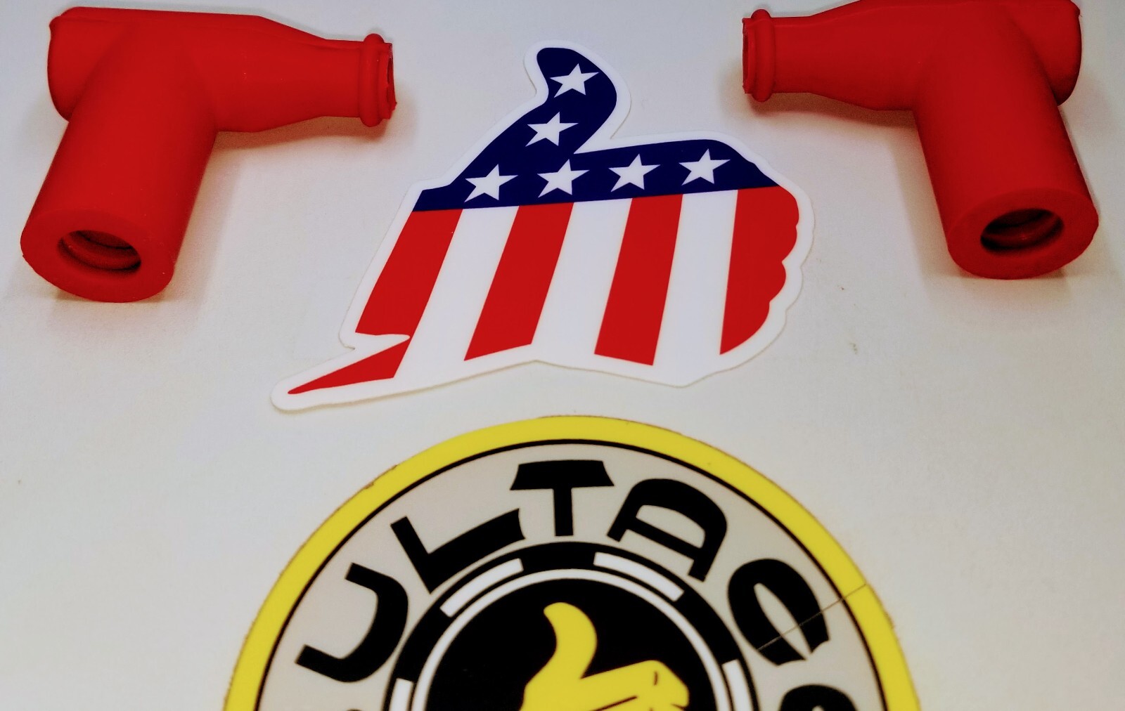 2-Pack T Type Spark Plug Cap / Boot Red, 5k Ohm Replaces NGK 8636 & TB05EMA