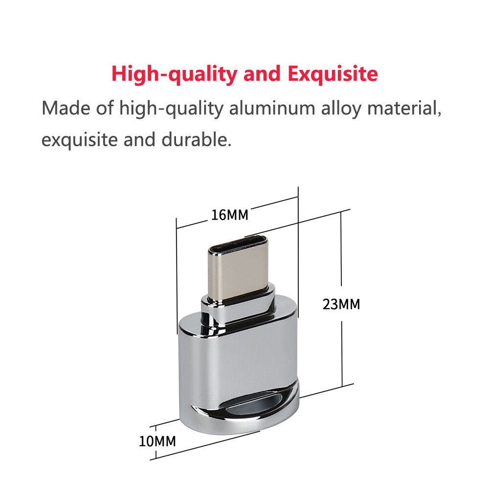 USB Type C Alloy TF Flash Memory OTG W7A1