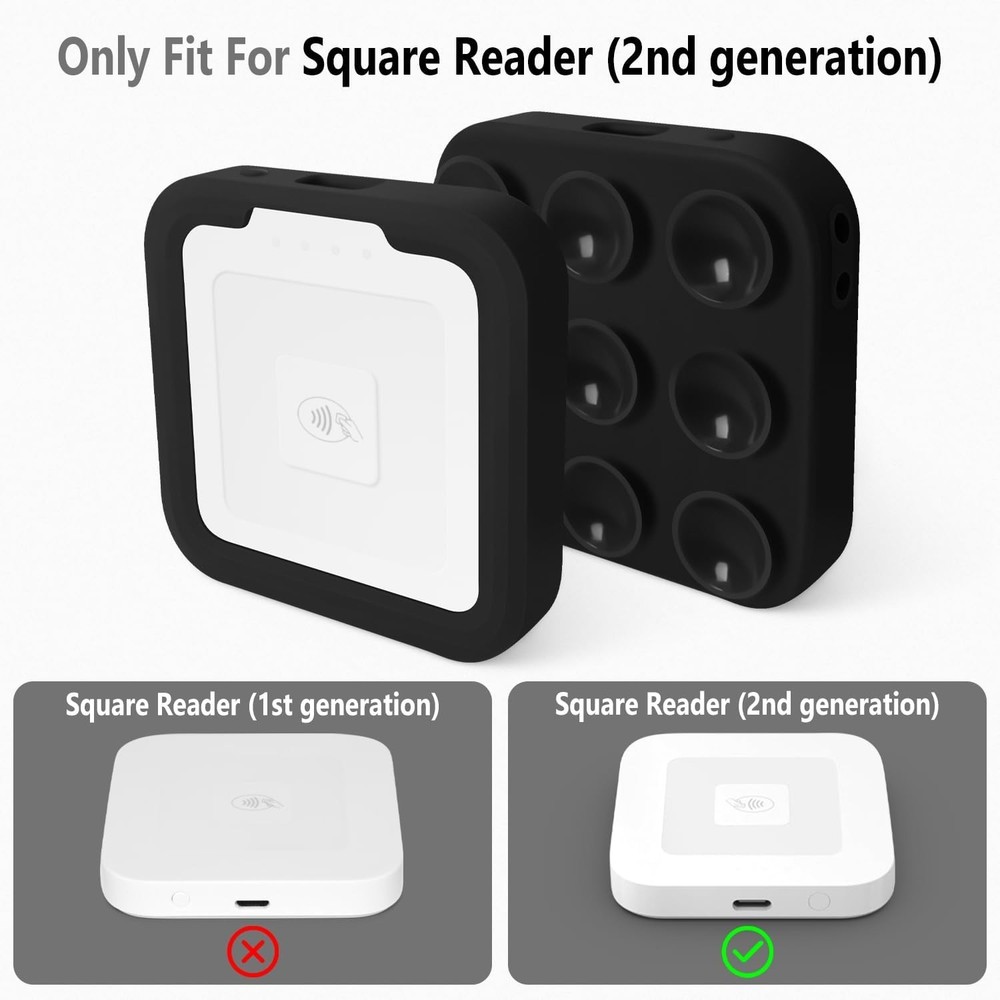 Protective Soft Silicone Case for Square Reader with Strap - All-Round Safety