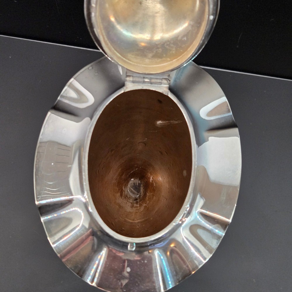 Barbour Silver Co Antique Silver Plate Teapot Hand Chased Monogrammed 5334