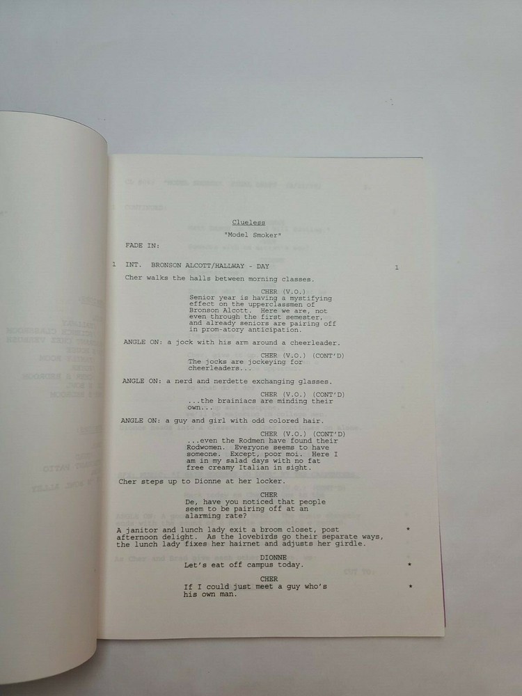 CLUELESS / David Hamburger 1998 TV Script, Donald Faison "Model Smoker"