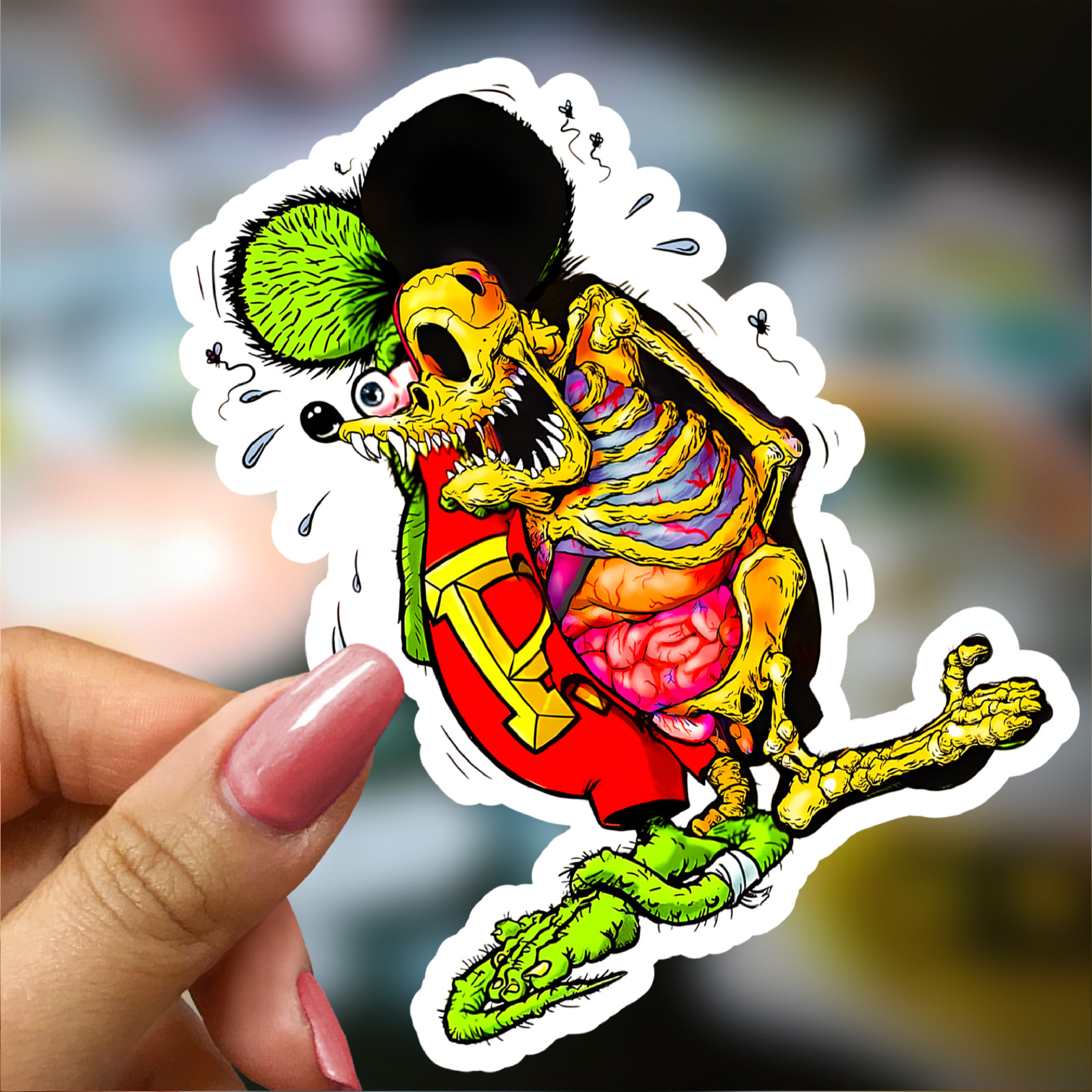 50pcs Rat Fink Ed Roth Vinyl Decals Vintage Hot Rod Custom Sticker Set
