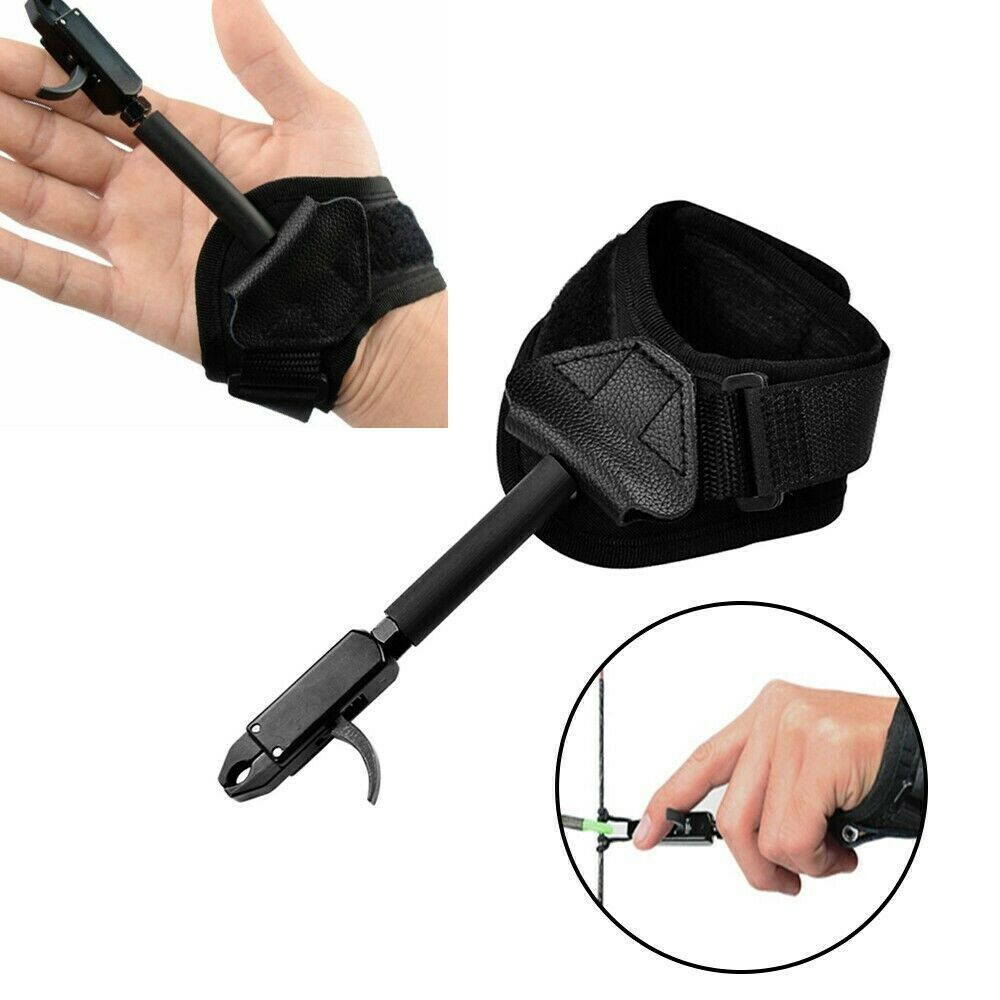 Archery Wrist Release Aid Trigger Adjustable Strap Caliper Compound Bow Hunting