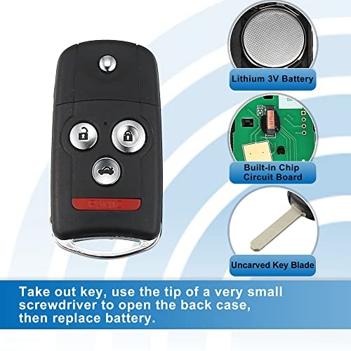 4 Button Car Flip Keyless Entry Remote Control Replacement Key Fob Proximity