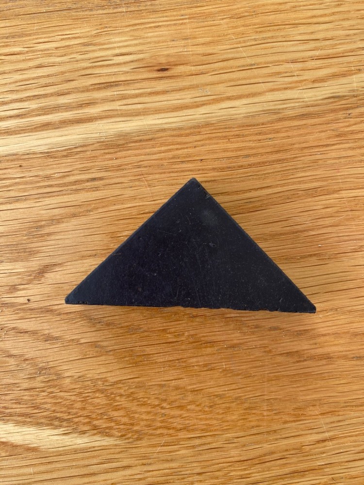 Victorian reclaimed encaustic floor tile small black triangle 2" 5cm