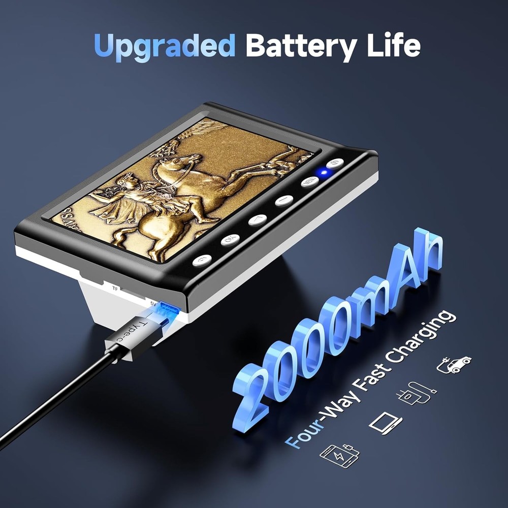 LPM7 4.3" Coin Microscope, IPS Digital Microscope for Adults, Black