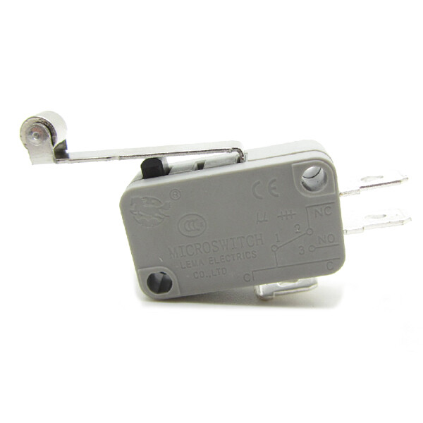 5x Gray Micro Limit Switch Momentary Roller Lever SPDT NO-COM-NC Snap Action 8A