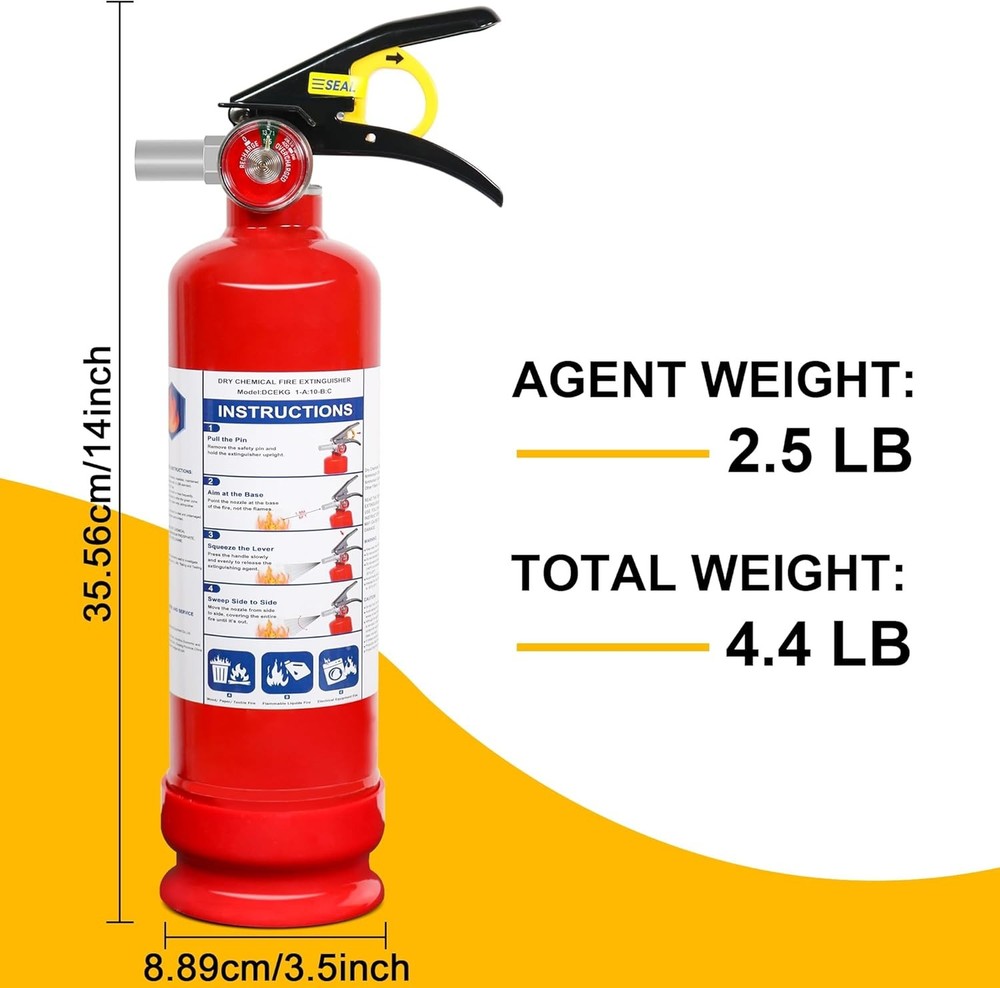 2.5 lb Fire Extinguisher 6 Pack