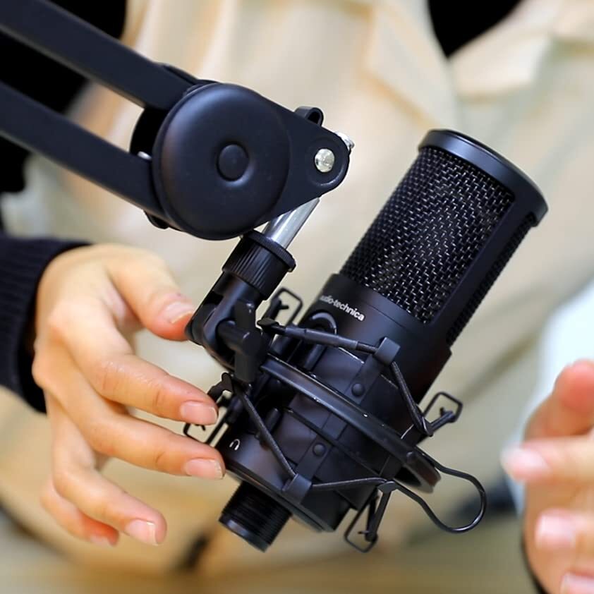 Universal Microphone Shock Mount Large Diameter Anti-Vibration Black
