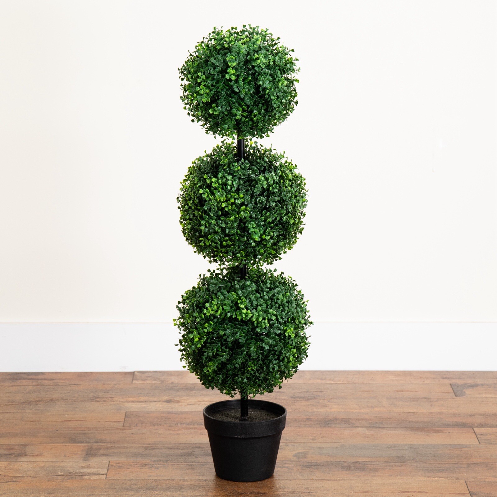 3' Topiary Boxwood Triple Ball Artificial Tree UV Indoor/Outdoor Home Decor.