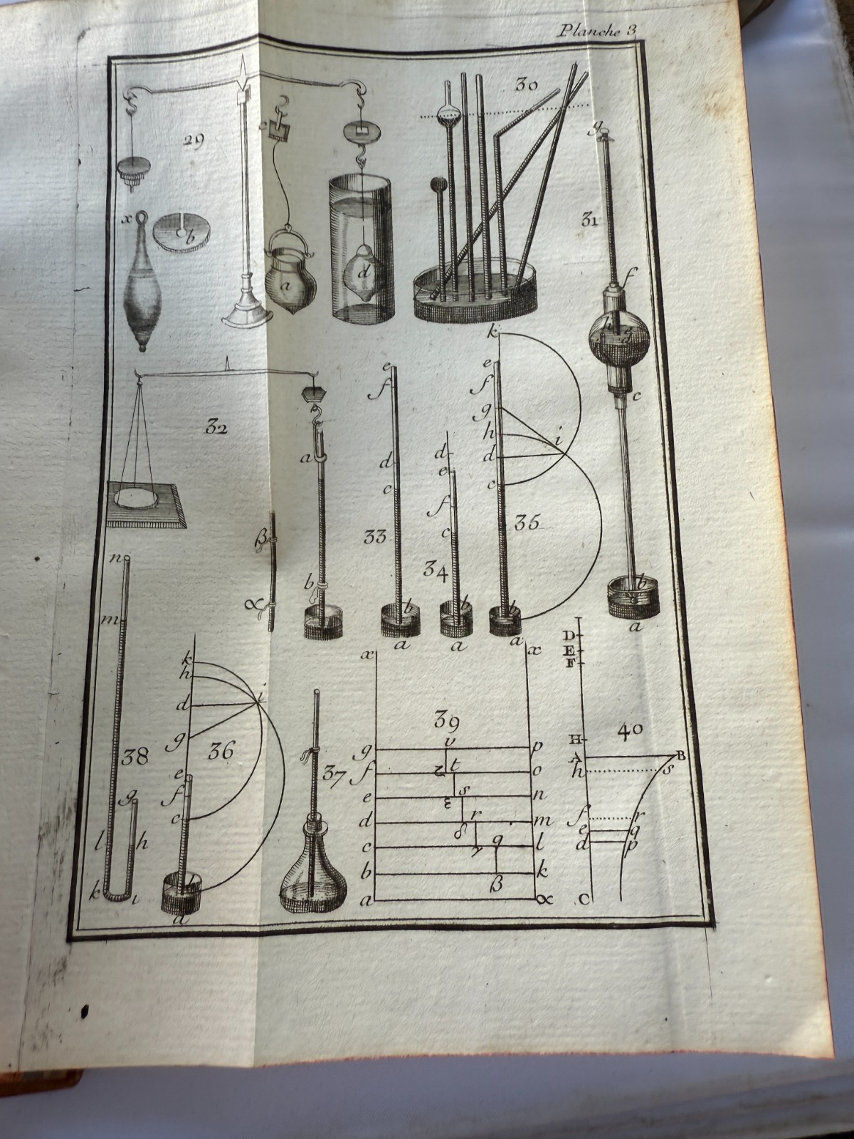 1742 LECONS DE PHYSIQUE EXPERIMENTALE SUR DE EQUILIBRE 6 PLATES VG+ CONDITIONS