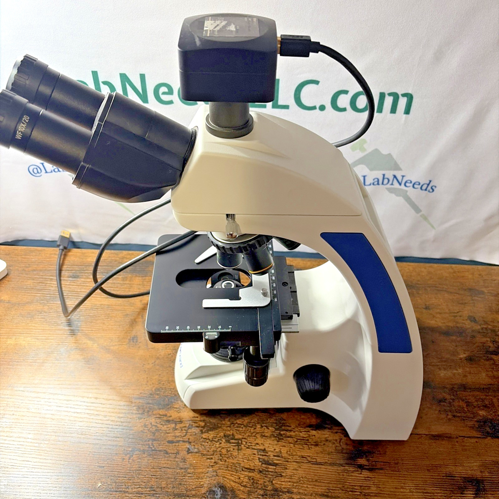 Fisherbrand Research Upright Microscope, (4) OBJECTIVE LENSES, 10MP camera