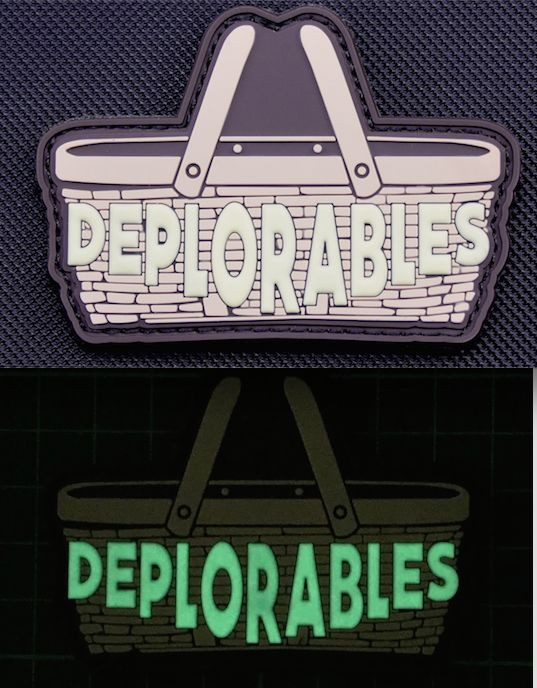 3D PVC Basket Of Deplorables GITD Rubber Patch