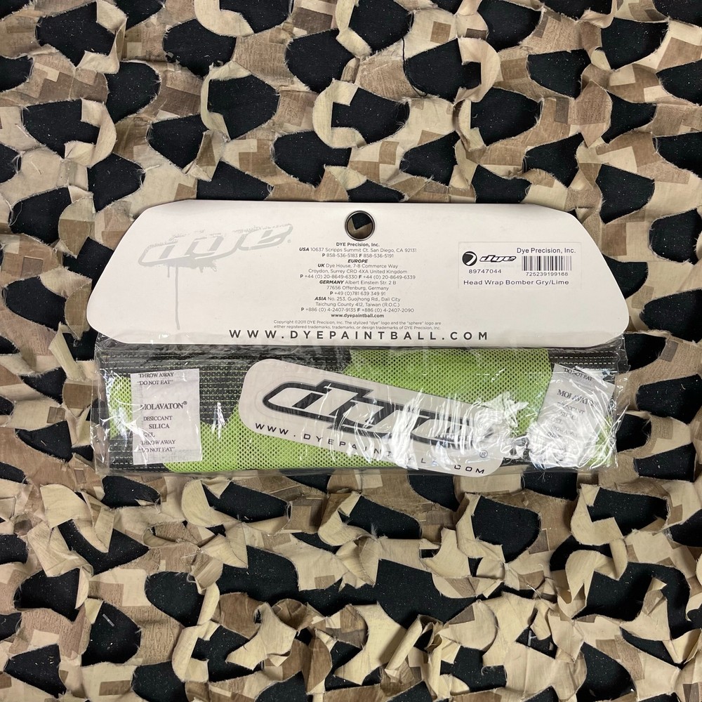 NEW 2014 Dye Head Wrap - Bomber Grey/Lime