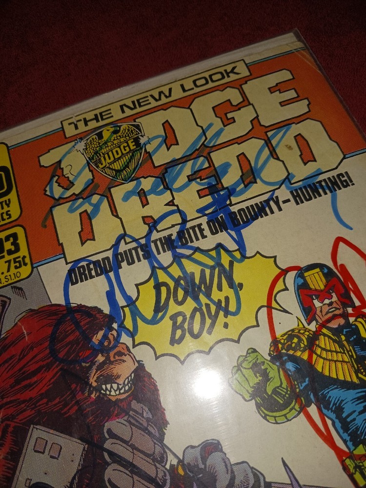 Anthrax Autographs On Judge Dredd No.3