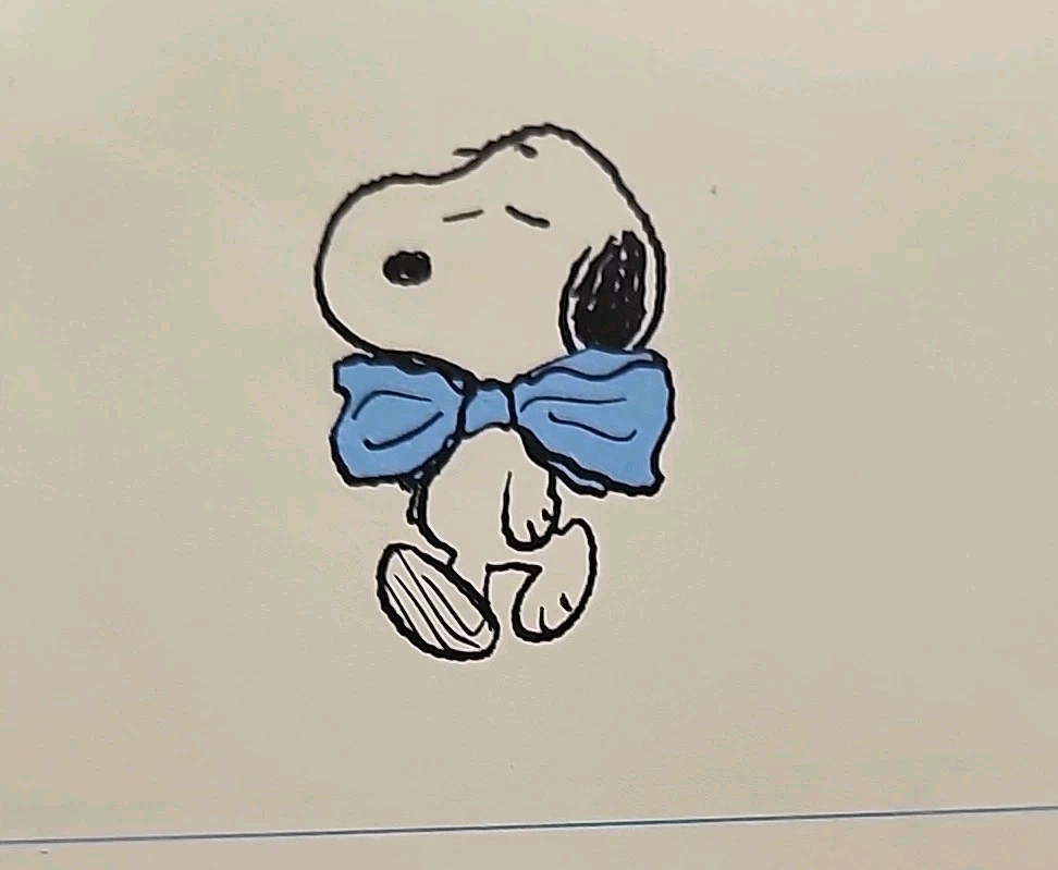 Snoopy Blue Bow 4 x 9 Lined Notepad 100 Sheets Graphique