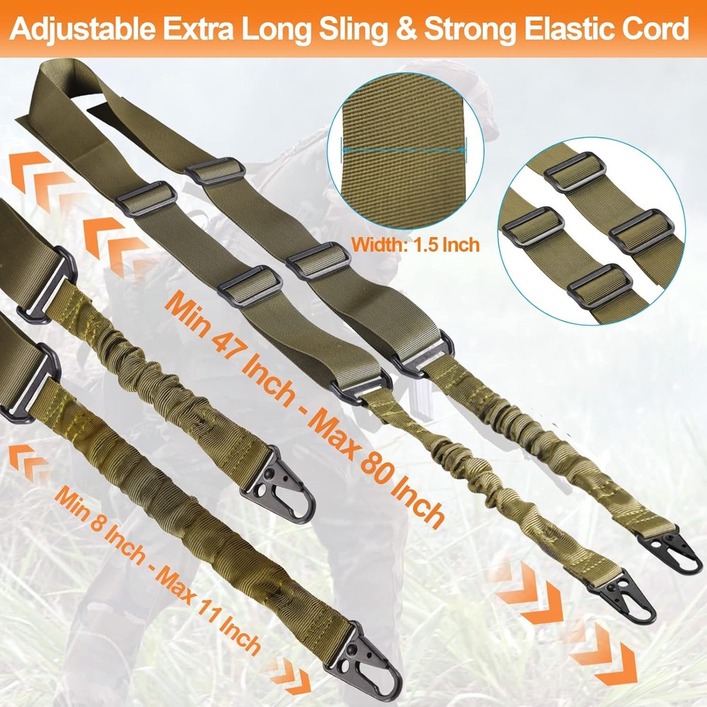Tactical Adjustable Quick Release 2 Point Rifle Gun Sling Strap +Shoulder Padded