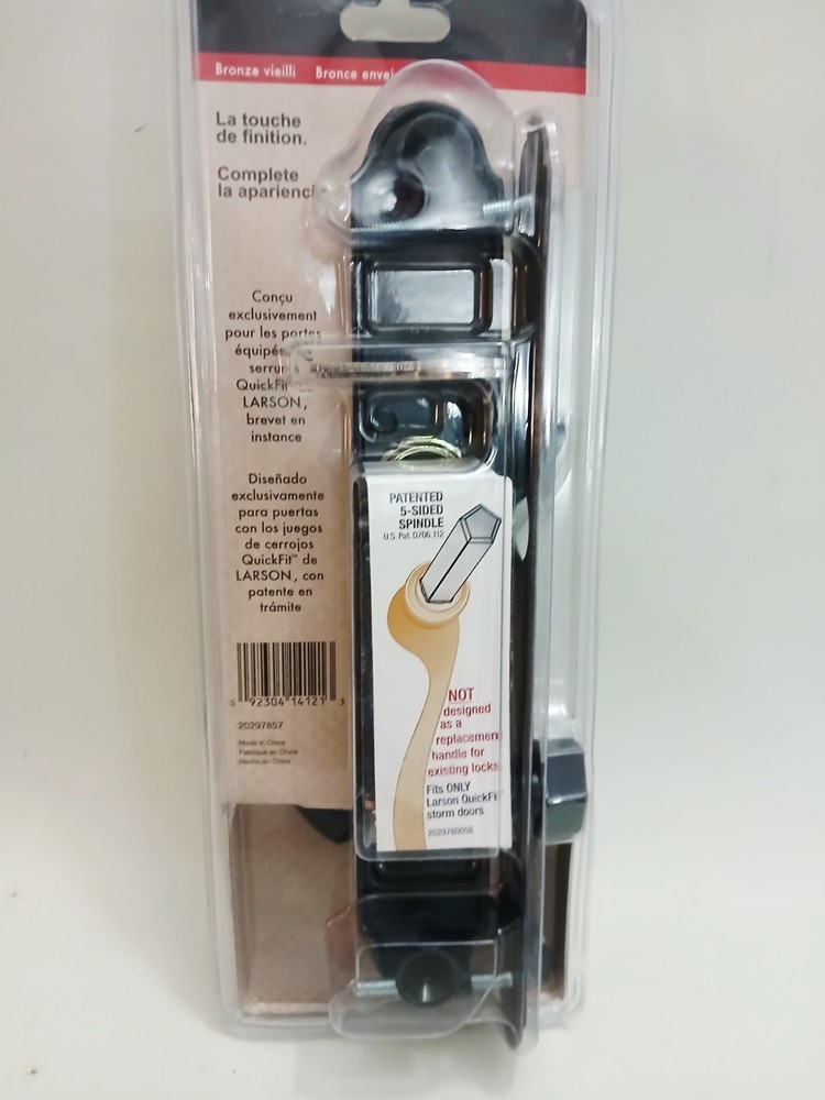 Larson 20297857 Door Handle Set - Aged Bronze